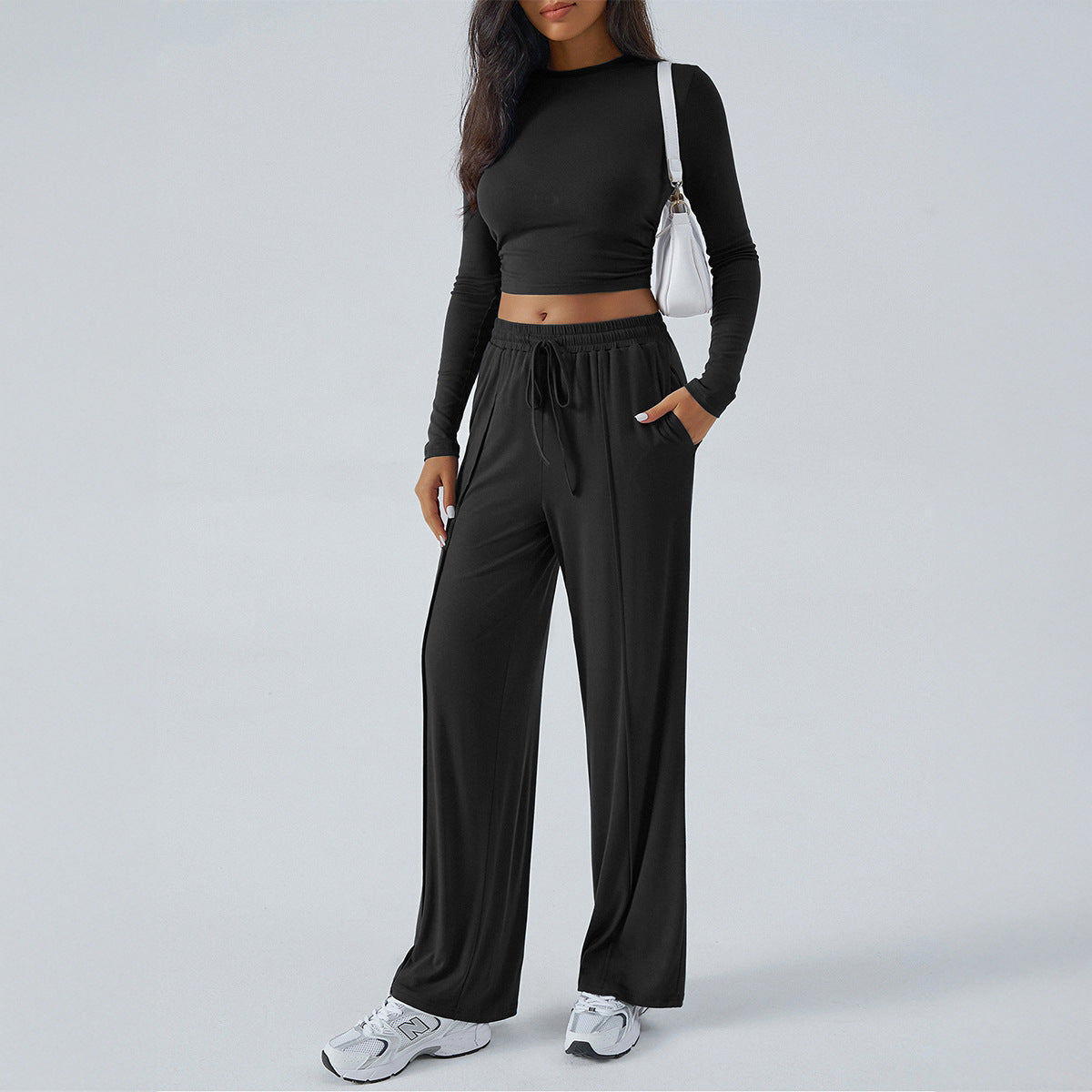 European And American Sports wear Long Sleeve Inner Wear Trousers Suit Women