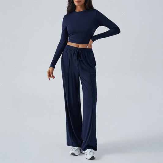 European And American Sports wear Long Sleeve Inner Wear Trousers Suit Women