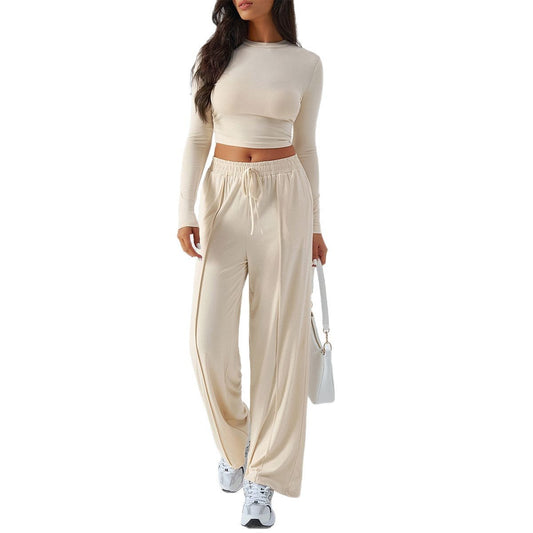 European And American Sports wear Long Sleeve Inner Wear Trousers Suit Women